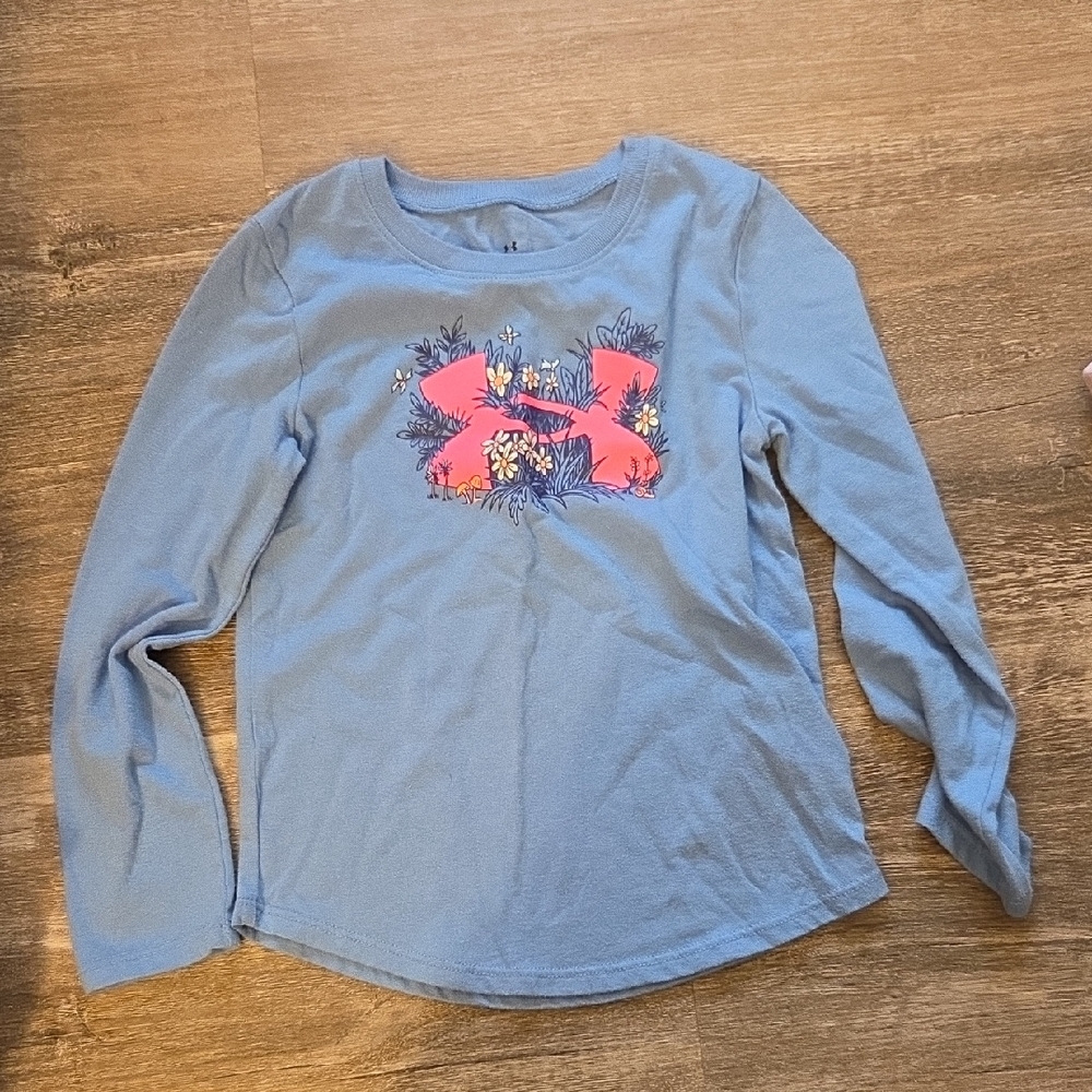 Under Armour Kids Light Blue Long Sleeve Tee